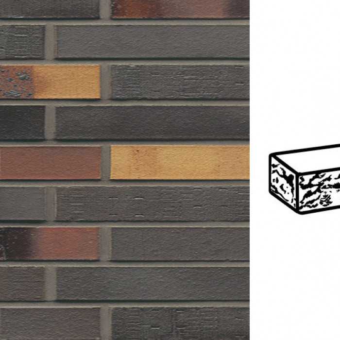 Кирпич клинкерный Muhr 40 Kobalt Spezial geflammt готик, 240х90х40 мм